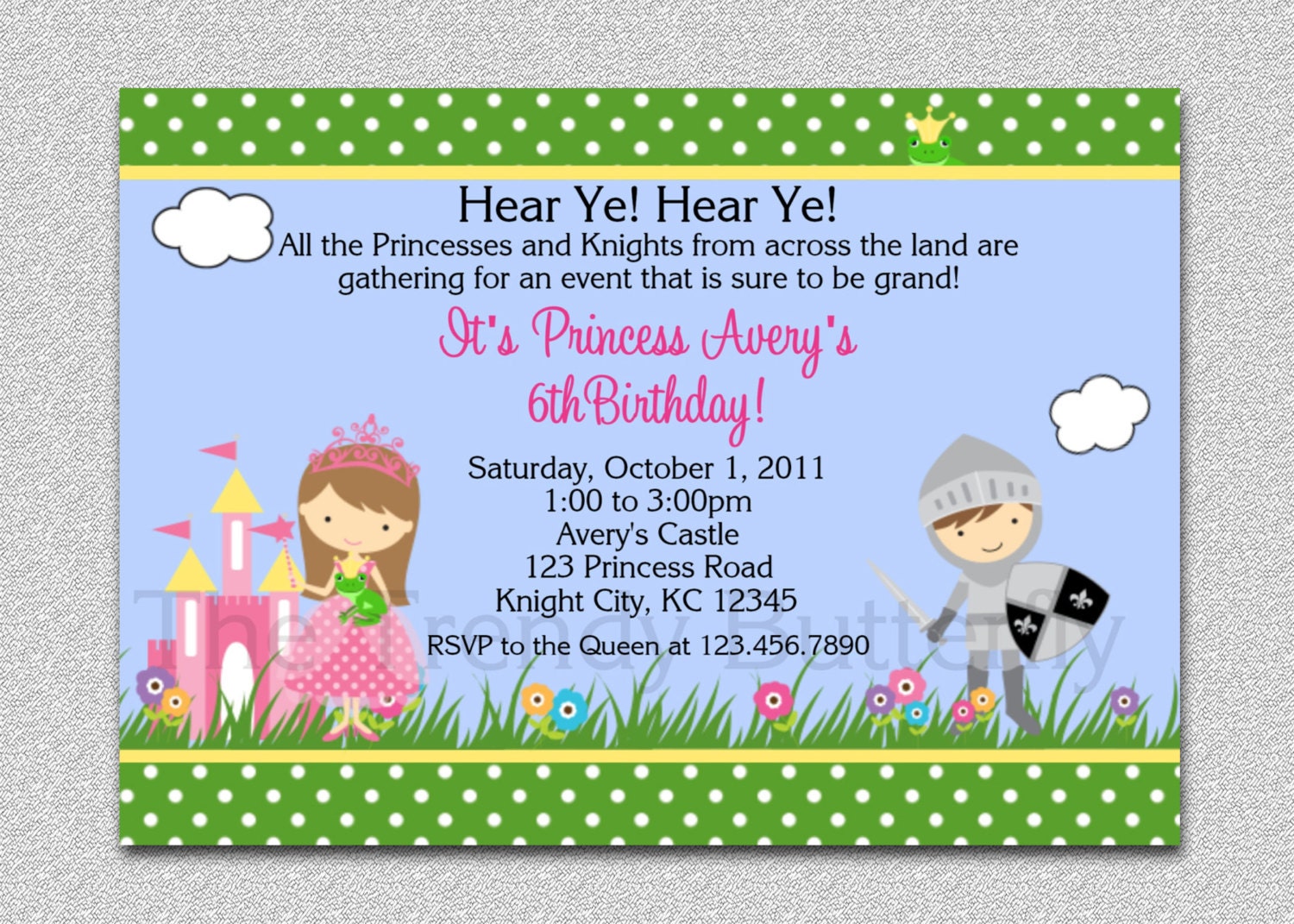 Princess Knight Party Invitation Princess Knight Birthday Party Invitations Twins Siblings Printable Boy and Girl Il_170x135