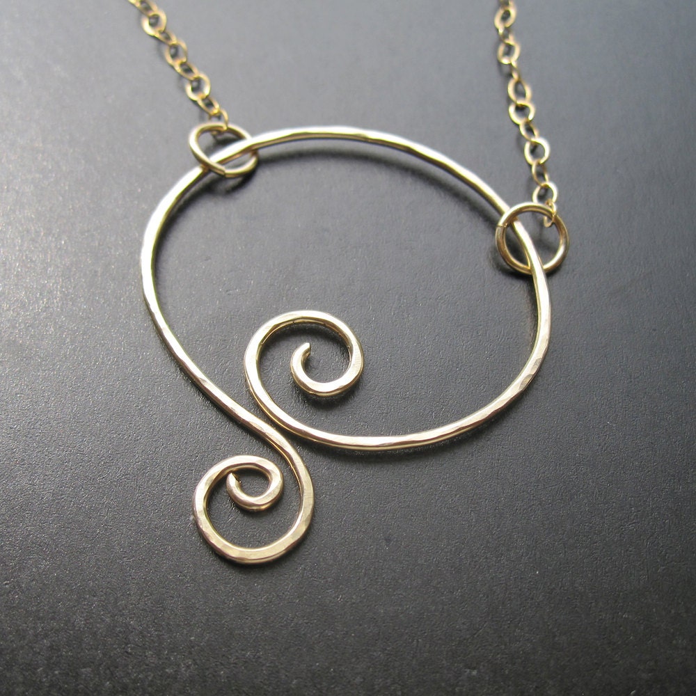 Handcrafted and Hammered 14k Gold Filled Interchangeable GENIE Necklace