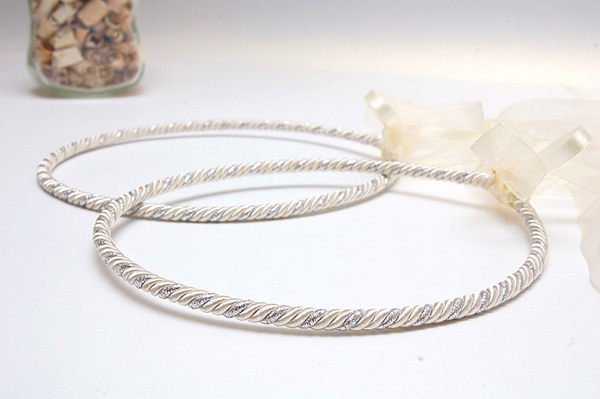 STEFANA Wedding Crowns-Orthodox Stefana - Bridal Crowns  ARETI Ivory