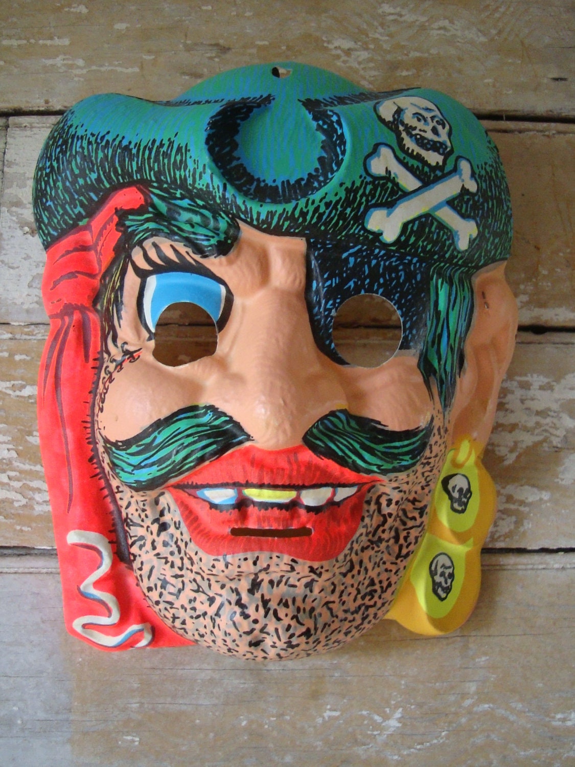 Vintage Pirate Mask Halloween Rare Find 1950s or 60s