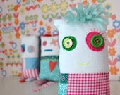 cute bright cushion doll - decorative cushion doll - crazy colors - bright and fun - soft toy - nursery