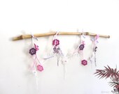 Crochet Flower Garland Bunting . Ternura Wedding Garland Bridal Shower Baby Shower Hanging Embellishment Home Nursery Decoration Granny Chic