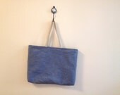 Rustic Blue Tea-Dyed Book Tote