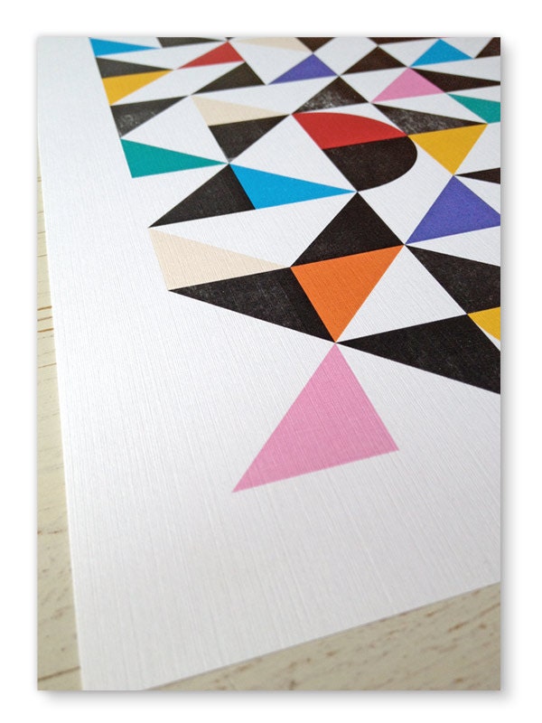 Geometric print aka 'Organised Confusion' - Large size