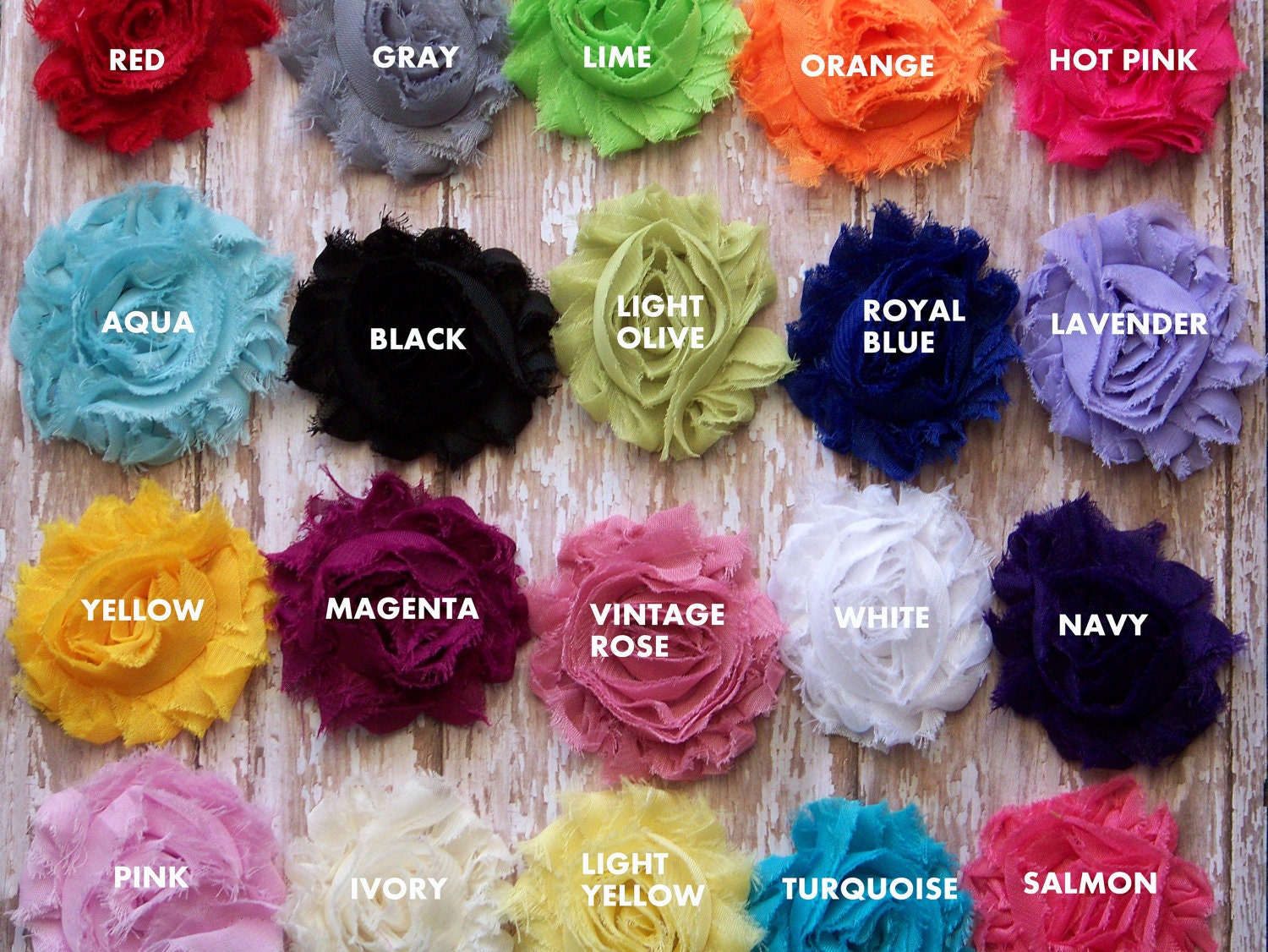 Shabby Chic Baby Headbands- YOU PICK 4- Shabby Chic Flower Headbands, Infant, Newborn, Skinny Headband, Gift