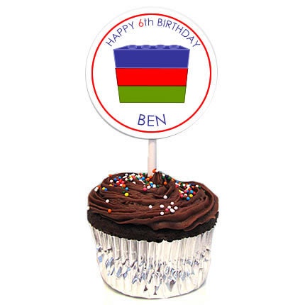 Building Block Cupcake Toppers Il_570xn