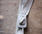 Vintage 80's Leather Cinch Belt in Taupe
