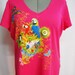 SOLD Fabric Applique Exotic Bird Tee-Shirt