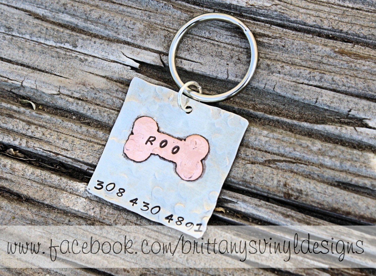 Dog/Cat Tag - Identify Your Pampered Pet - Hand-Stamped ID Disk with Phone Number