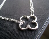 Four leaf Clover bracelet, silver clover leaf,  bridesmaid dainty bracelet gifts, sterling silver