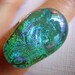 Fashion Ring Blue Green Swirl Dichroic Fused Glass