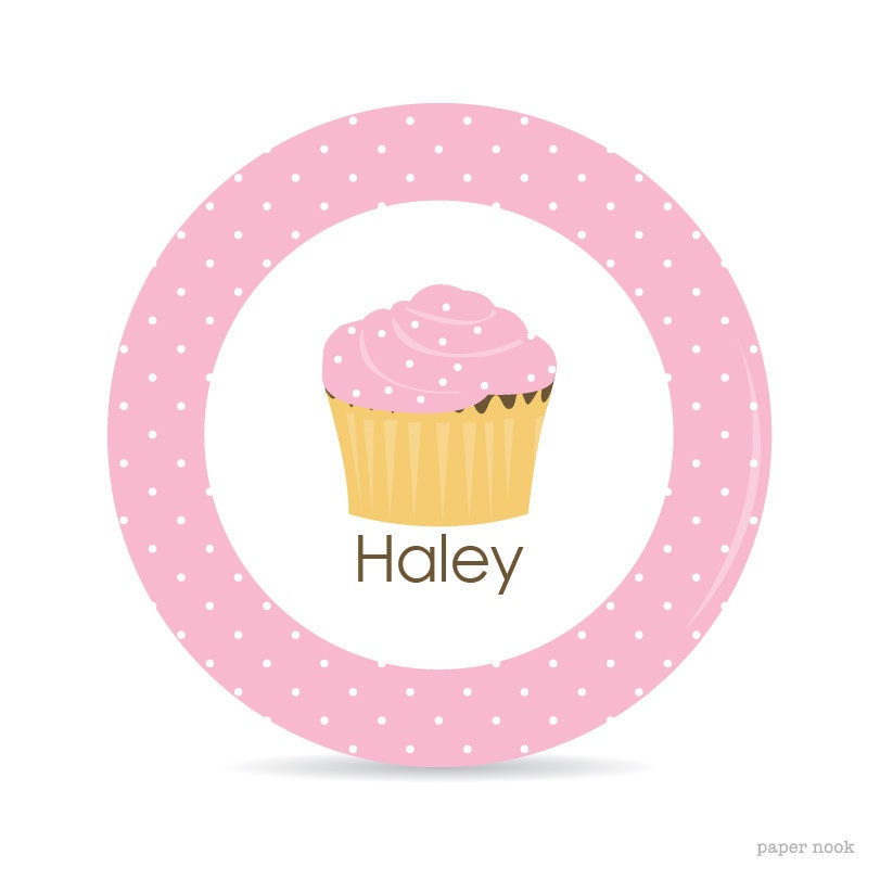 Cupcake Personalized Plate - Melamine