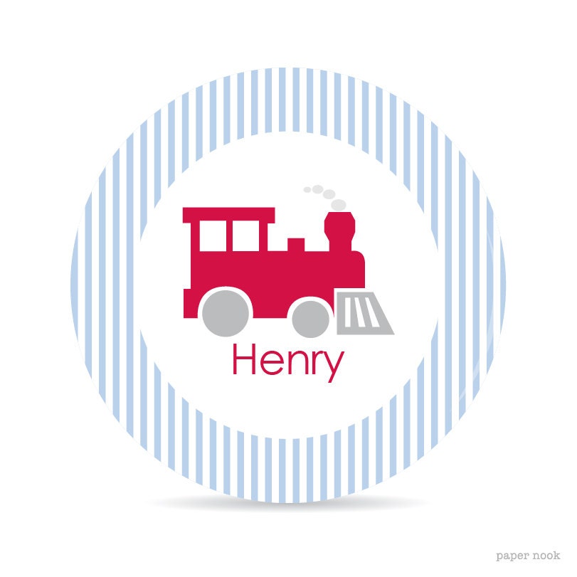Train Personalized Plate - Melamine