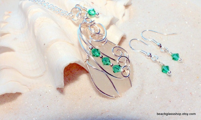 Sea Glass Beach Glass Lake Erie May Birthstone Wedding Jewelry Cleveland Shop Free Shipping