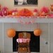 Birthday Banner - Girls 1st Birthday Party Decorations - Orange, Pink and White Polkadots