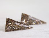 sparkly spike post earrings in gold geometric studs sterling silver post earrings