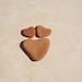 Three Beach Terracotta Pottery Hearts