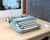 USB Typewriter Computer Keyboard - Smith Corona Super Sterling (Powder Blue)