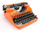 Hot-Rodded Typewriter -- Underwood Model F in Sunset Orange