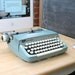 USB Typewriter Computer Keyboard - Smith Corona Super Sterling (Powder Blue)