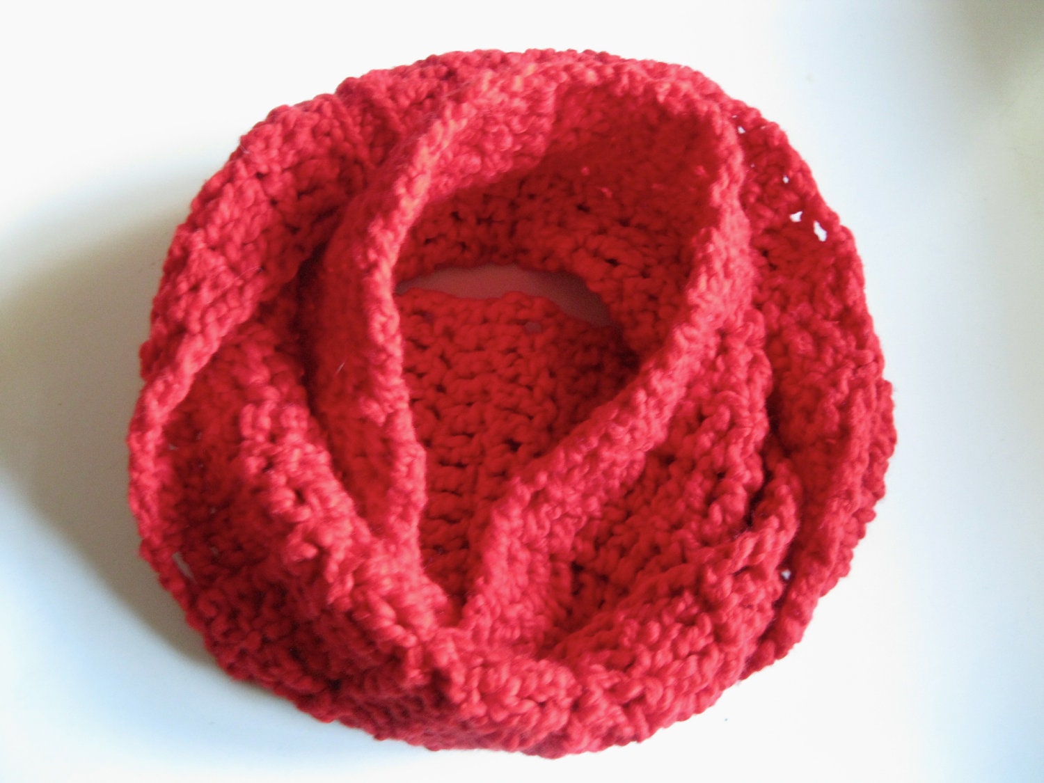 Organic Cotton Scarf in Red