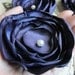 3 Eggplant Satin hair flowers for bridesmaids/bride/bridal party