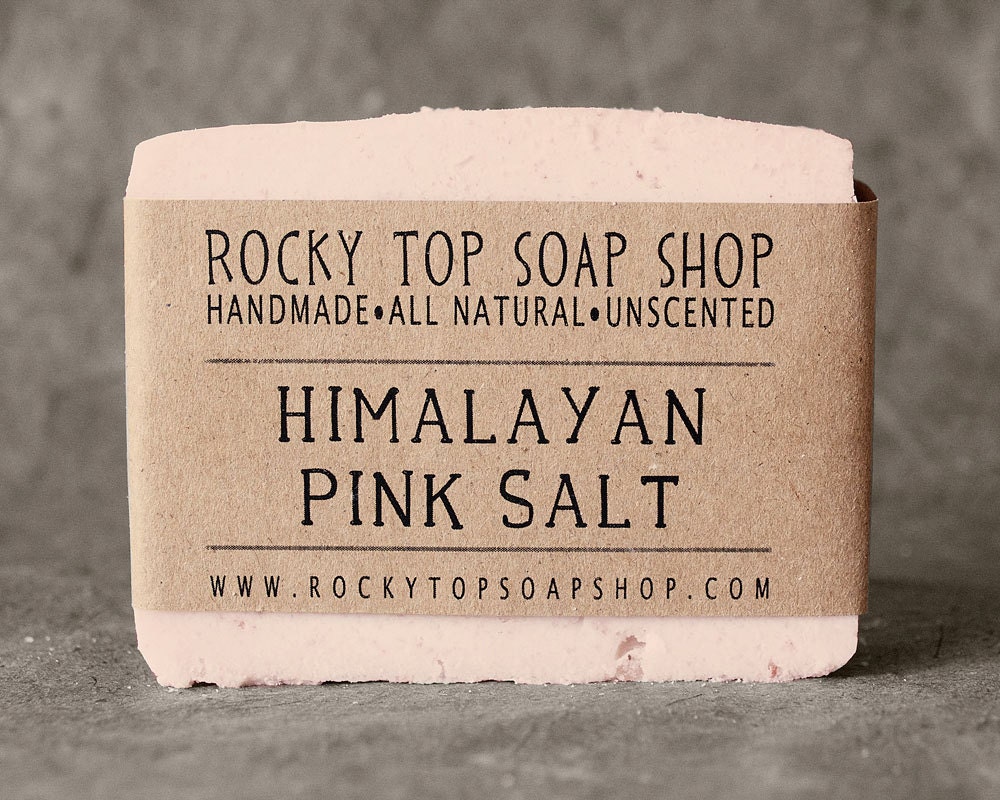Himalayan Pink Salt Soap - All Natural Soap, Handmade Soap, Cold Process Soap, Vegan Soap, Unscented Soap, Salt Soap - RockyTopSoapShop