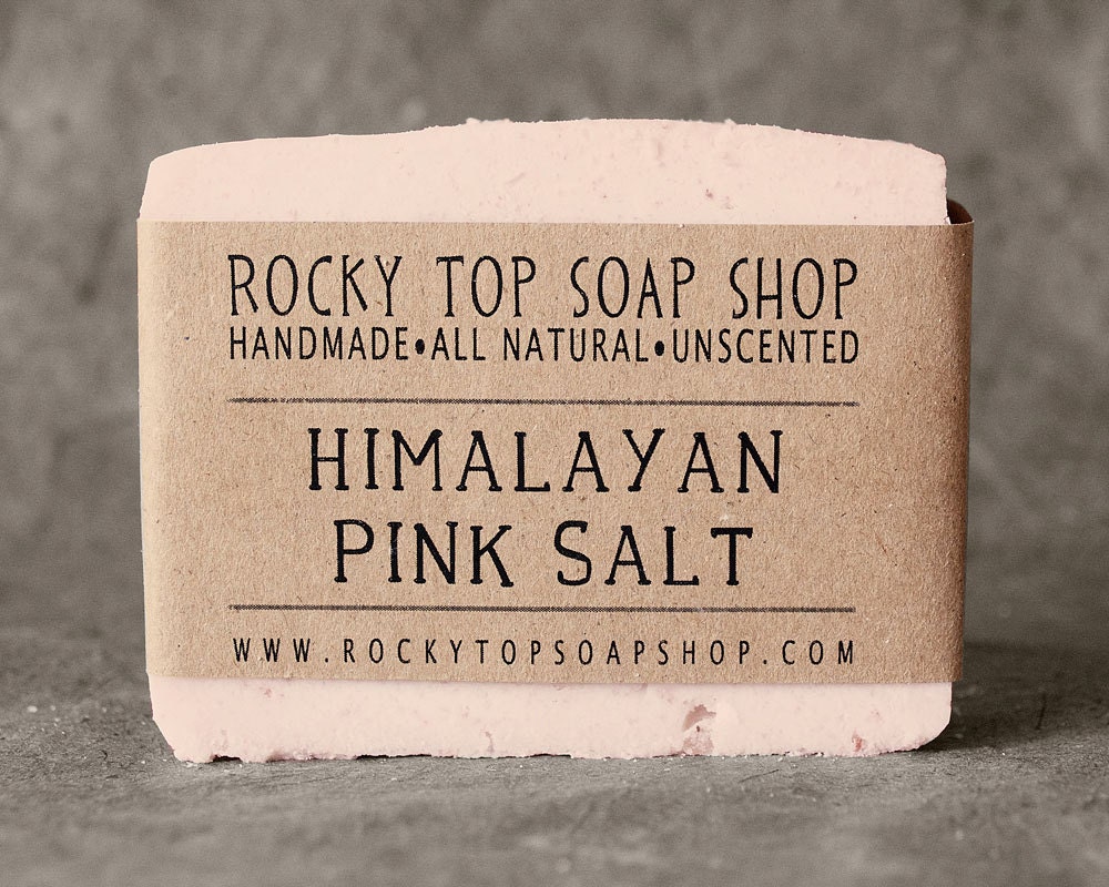 Himalayan Pink Salt Soap - All Natural Soap, Handmade Soap, Cold Process Soap, Vegan Soap, Unscented Soap, Salt Soap
