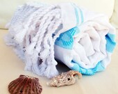 ANCHOR BEACH Towel,Natural Cotton ,Eco Friendly PESHTEMAL,Blue White Nautical High Quality Bath,Beach,Spa,Yoga,Pool Towel