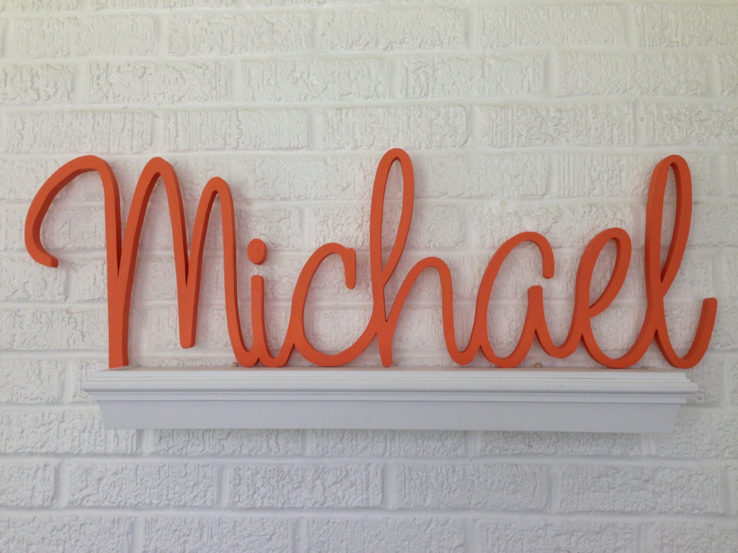Wooden Letters, Personalized Name, Beautifully Connected Letters, Your Custom Name and Color