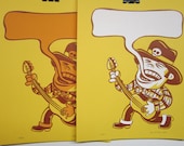 Custom singing cowboy screenprint