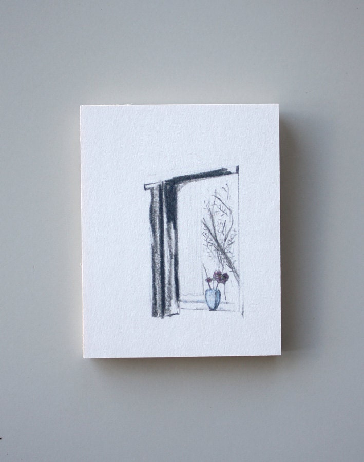 Inside the house A, drawing of a window (limited edition)