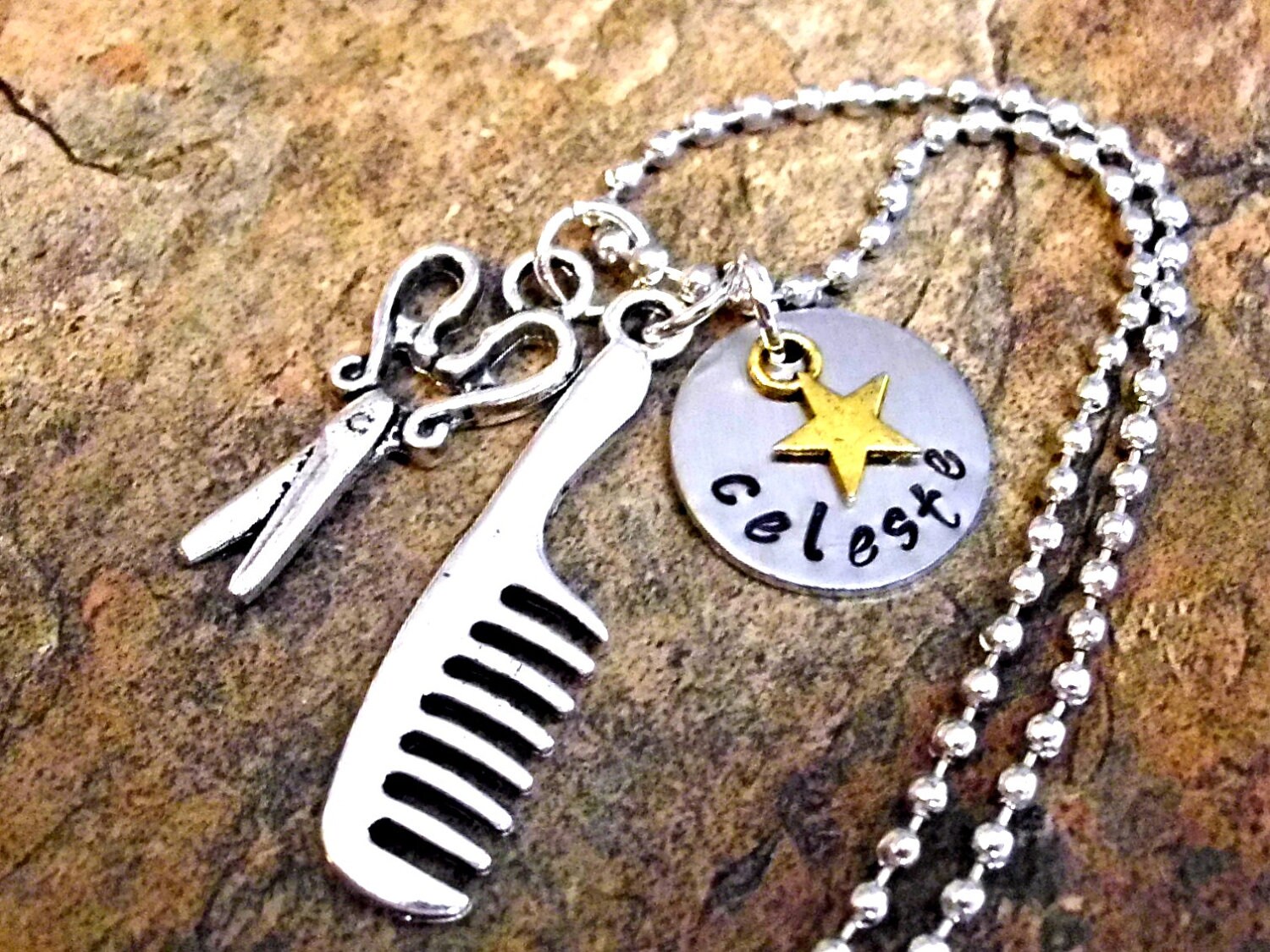 Hairdresser Jewelry Hairdresser Necklace Hair by CharmAccents