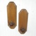 Vintage Wooden Candle Sconce Lot Of Two