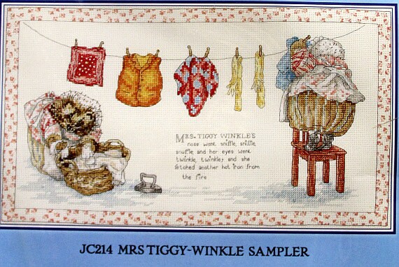 Mrs Tiggy-Winkle Beatrix Potter Cross By GoldenThreadSupplies