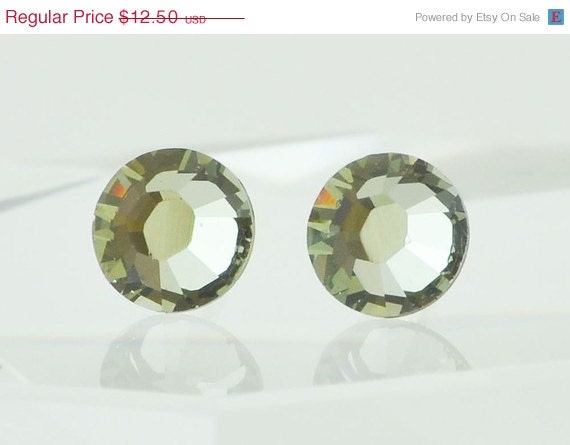 SALE 15% OFF Sage Handmade Swarovski Crystal Post Earrings, Sterling Silver Stud Earrings, Small Round Earrings, Crystal Studs, Swarovski P