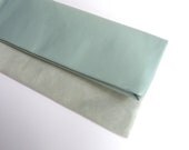 Celeb style, Foldover leather & suede clutch bag, in pastel baby blue
