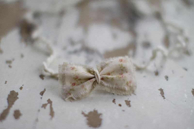 tenley . cream flower (fabric bow headband)