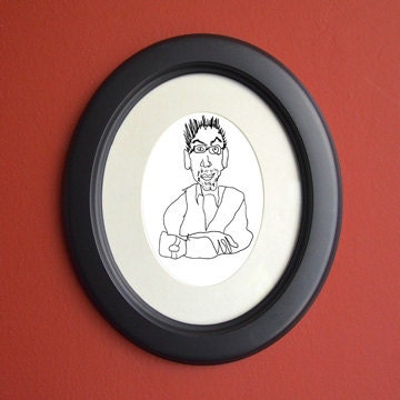 Elvis Costello Left Handed Celeb Portrait 5x7 Art Print
