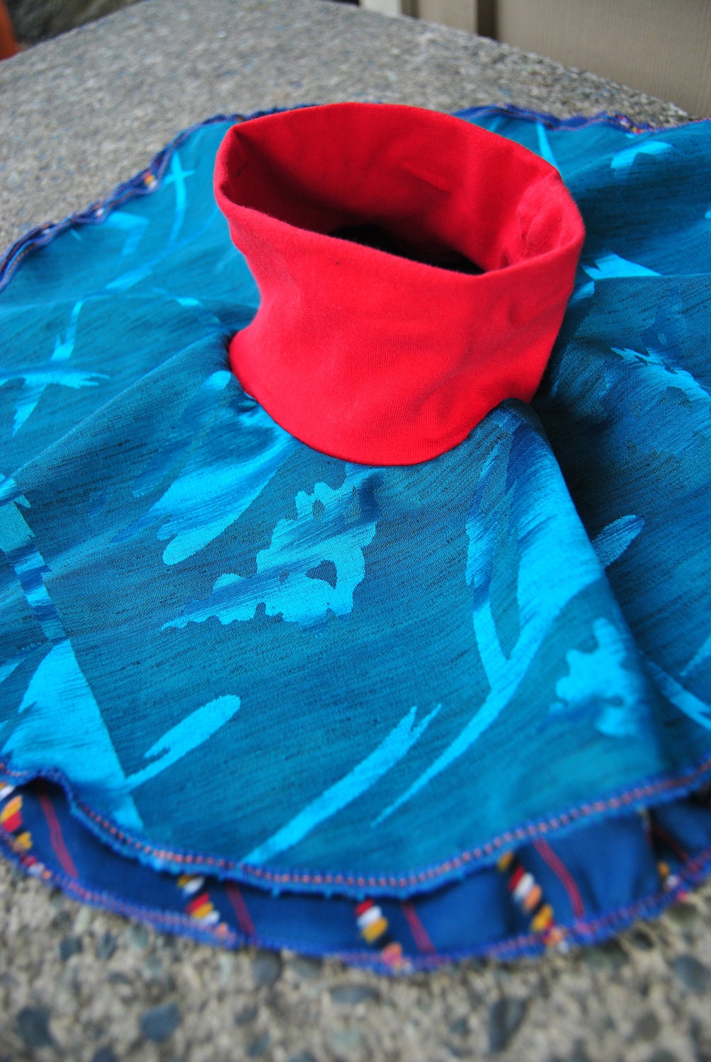Newborn Blue Satin Layered Dress Up Skirt