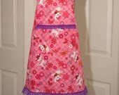 Girl's handmade apron/  Cat Apron / French cotton apron