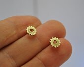Bike Cog Heart Earrings