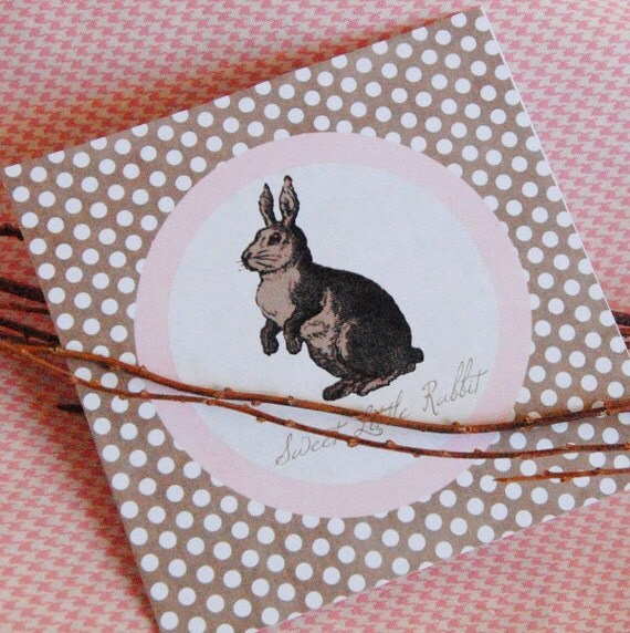 Vintage Bunny Decorations for Birthdays or Baby Showers - Girls DIY Rabbit Printable Decor by BeeAndDaisy - Instant Download Il_570xn