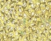 Sale - Michael Miller Fabric - Half Yard of Scattered Buds in Yellow