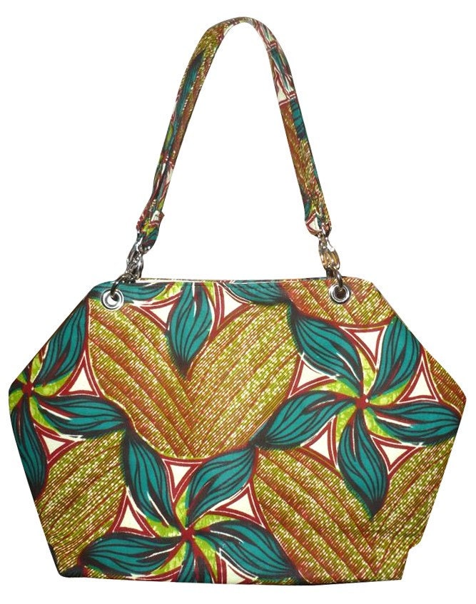 Tropical Wax print Weekender bag