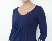 purple jersey shirt - flowers - ribbon