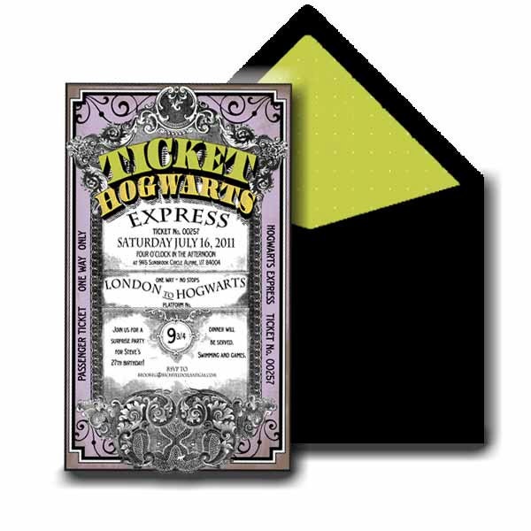 Invitation . Hogwarts Express Harry Potter Collection . by Loralee Lewis