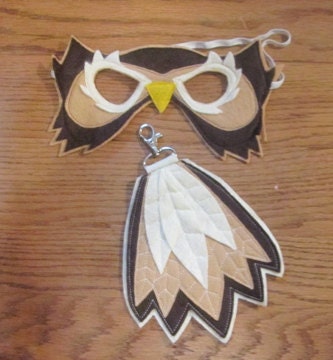 Felt Owl Mask and Tail Set