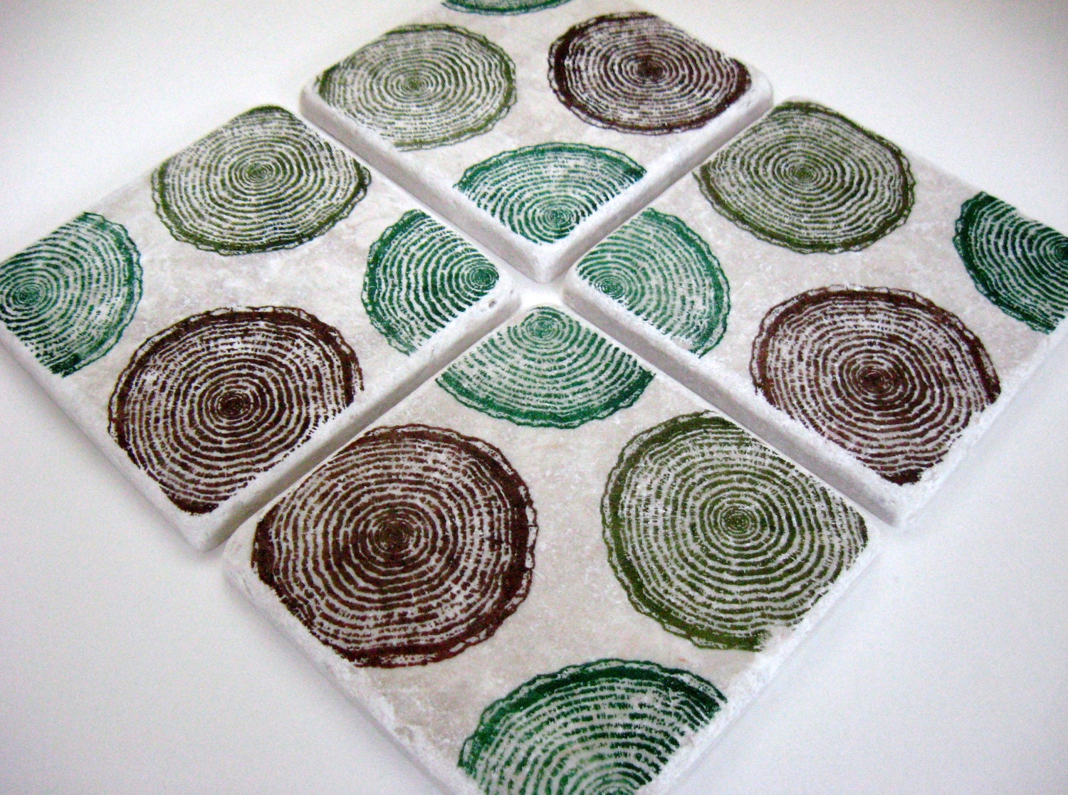 Tree Ring Coasters, Tile Coasters