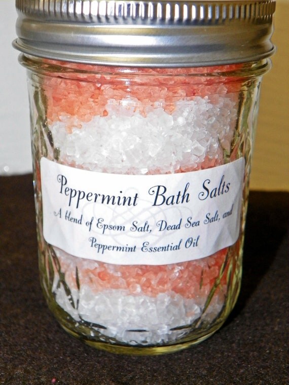 Peppermint Bubble Bath Salts 8 Oz By Ashlynsart On Etsy